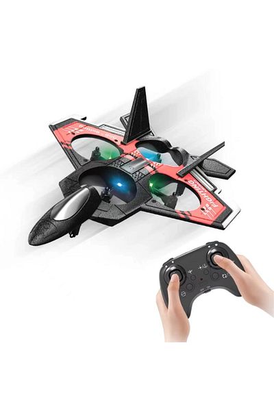 iUni S98 Remote Control Airplane, Combat Aircraft, 360° Acrobatics, Gyroscope, Led Lights