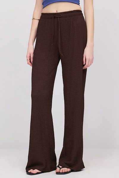 Addax Textured Wide Leg Pants Pn10680-L9