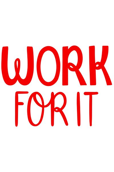 StoryGift Romania Sticker Exterior cu mesajul motivational "Work for it" - lucreaza pentru acest lucru , Vin
