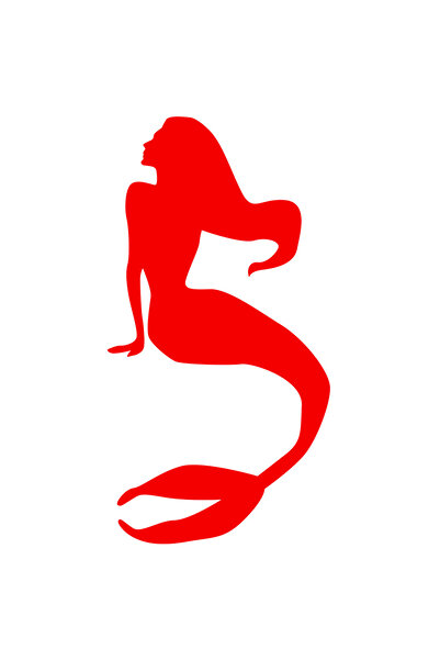 StoryGift Romania Sticker Autocolant 70CM Exterior cu o sirena cu parul lung ...