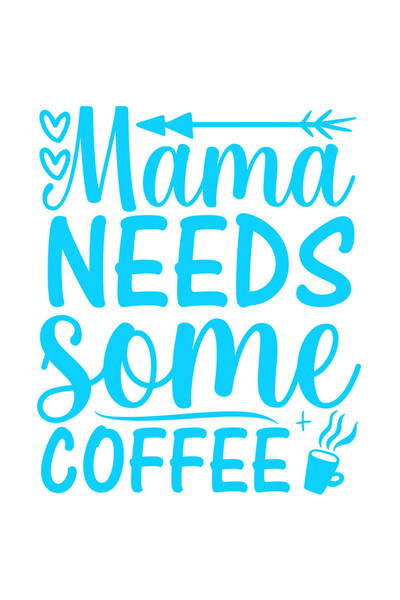 StoryGift Romania Sticker Eticheta 40CM Exterior cu inimioare si textul "Mama needs some coffee" - mama are nevo