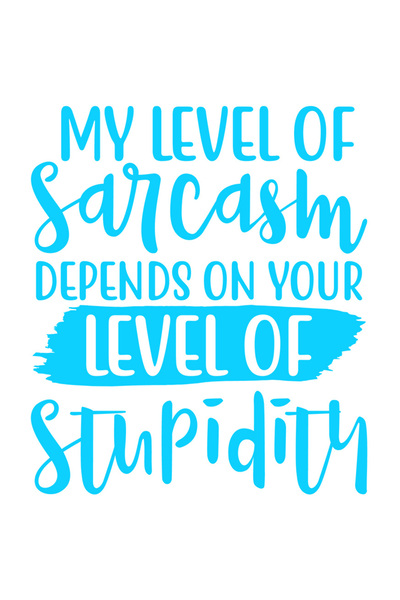 StoryGift Romania Sticker Autocolant 70CM Exterior pentru persoanele sarcastice cu textul "My level of sarcasm d