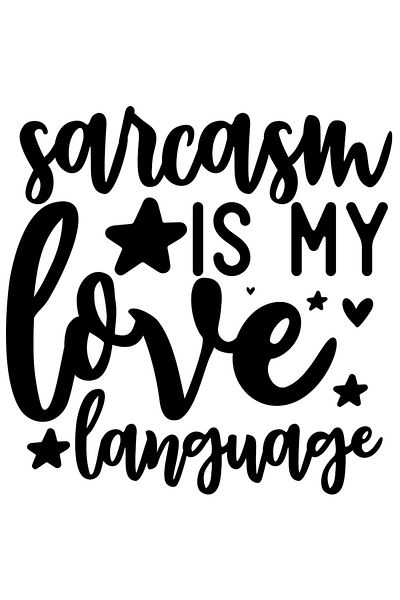 StoryGift Romania Sticker Autocolant 70CM Exterior cu inimioara si stelute cu mesajul "Sarcasmul este limbajul m