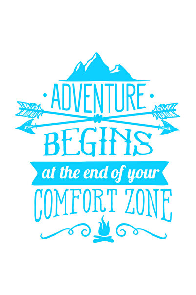 StoryGift Romania Sticker Eticheta 40CM Exterior cu mesajul "Adventure begins...