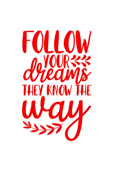 StoryGift Romania Sticker Exterior cu textul "Urmeaza-ti visurile, ele stiu c...