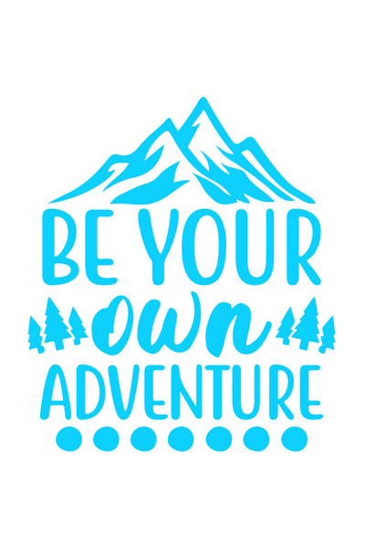 StoryGift Romania Sticker Autocolant 70CM Exterior cu munti si brazi cu textul "Be your own adventure" - fii pro