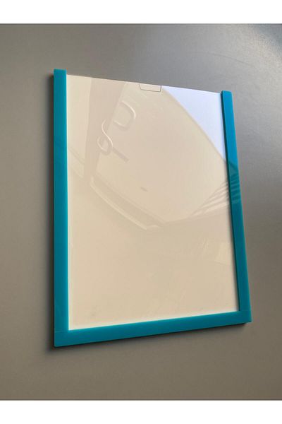 Yönline A4 Turquoise Document Frame Easy to Change Self-Adhesive Wall and Door Type Foil Holder