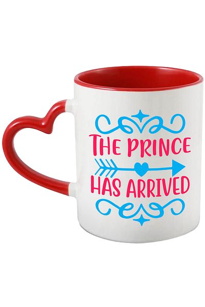 StoryGift Romania Mug with an arrow and the message "The prince has arrived" - the prince has arrived with Handle, With ,STG