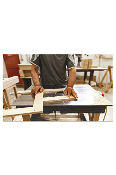 StoryGift Romania Tablou Canvas: Tamplar Iscusit - Creand Cu Lemnul