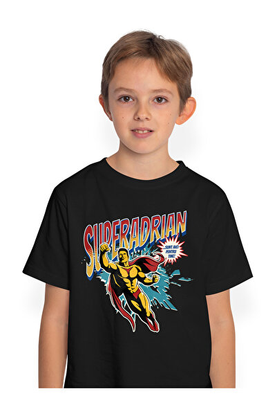 StoryGift Romania Tricou Copii Baieti Super Adrian, Supererou Sunt Aici Pentr...