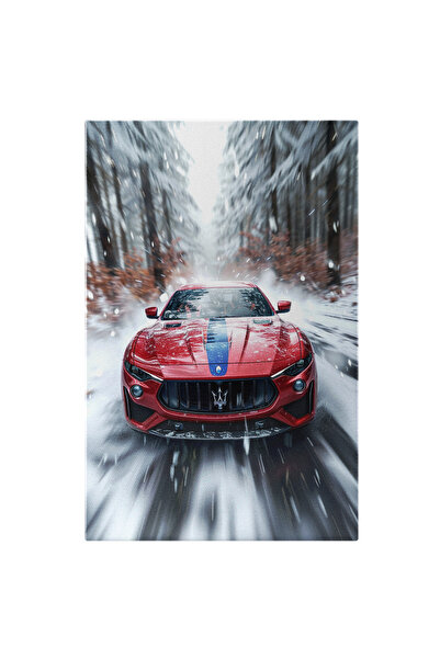 StoryGift Romania Tablou Canvas Expensive Luxury Red Car Maserati Cu O Dunga ...