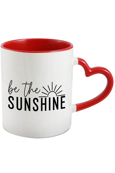 StoryGift Romania Mug with the text "Be the sunshine" - be the ray of sunshine kindness help with Handle In, With, STG.