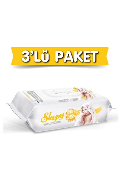 Sleepy مناديل مبللة للبشرة الحساسة 90 قطعة × 3