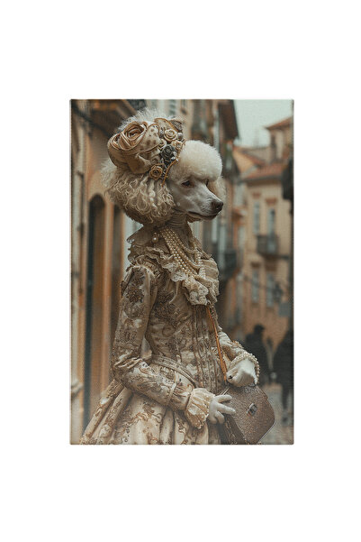 StoryGift Romania Tablou Canvas: Femeie Poodle Pregatită Pentru Un Bal Victor...