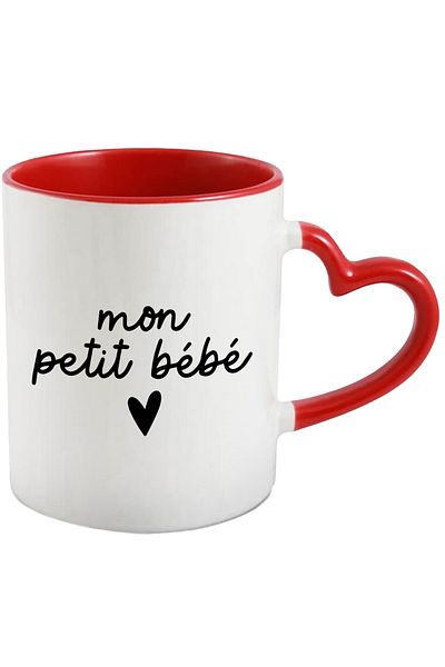 StoryGift Romania Mug With Text My Little Baby, Children, Parents, Family, Ceramic, 330ml, with Hands, With, STG.