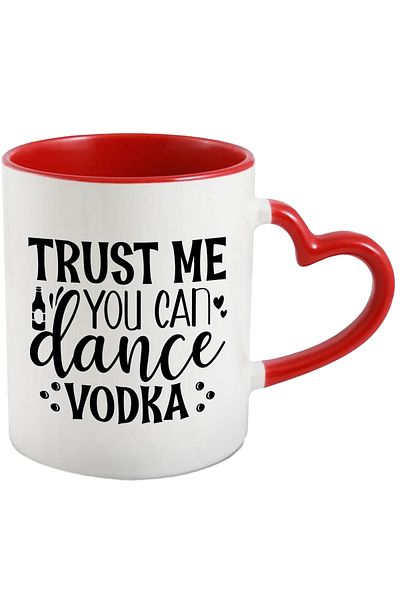 StoryGift Romania Mug for vodka drinkers - the alcoholic beverage dances with the Heart Handle Ro, Cu, STG.