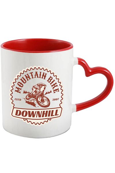 StoryGift Romania Mug With Message In English Mountain Bike Downhill, Bicycle, Helmet, Mountain, Multic, With, STG.