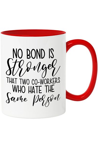 StoryGift Romania Mug with the message "No bond is stronger than 2 colleagues who hate needles, With ,STG