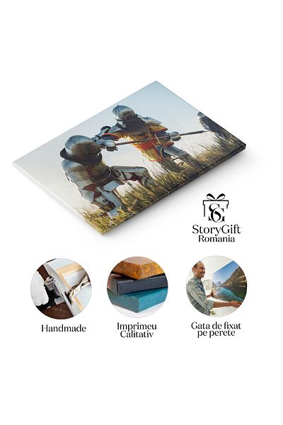 StoryGift Romania Tablou Canvas: Razboinic Medieval - Armura Si Forta In Epoca Cavalerilor