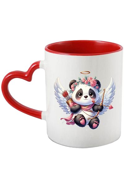 StoryGift Romania Mug With A Ladybug With The Message "love You More", Hearts, Blue Background, Star, With ,stg