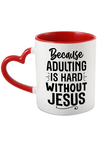 StoryGift Romania Mug with message that maturity is hard without Jesus - faith pray, With, STG.
