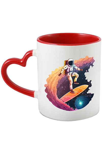 StoryGift Romania Cana cu un astronaut care se da cu placa de surf | ilustrat...