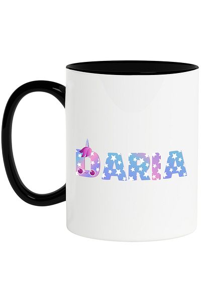StoryGift Romania Mug With Name Daria, Unicorn, Princess, Fairytale, Cute, 330ml, Ceramic with M, With, STG.