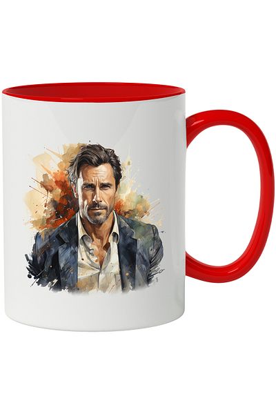 StoryGift Romania Mug With Pierce Brosnan, Famous Actor, Movie, Series, Multicolor 330 ml, Ceramic, With ,STG.