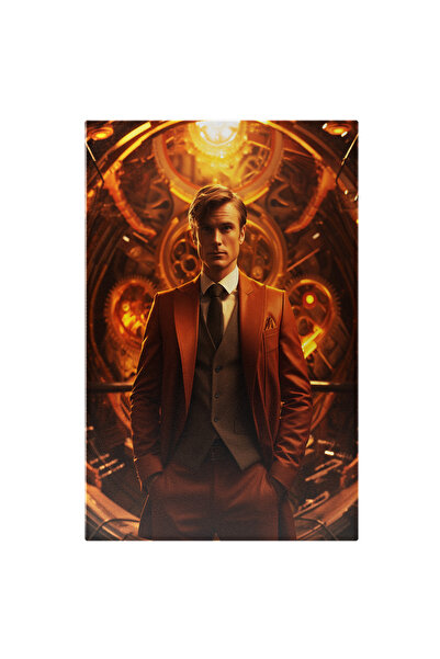 StoryGift Romania Tablou Canvas: Realist Stapanul Timpului Barbatul Si Ceasul Sau - Fotografie Expresiva Pictura