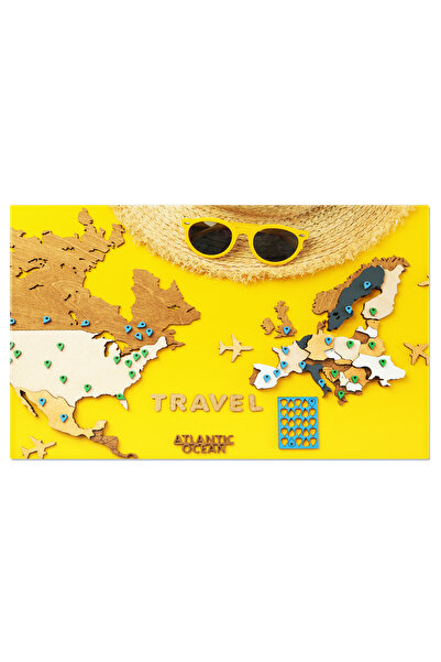 StoryGift Romania Tablou Canvas - Design De Calatorie, Explorarea Geografiei,...