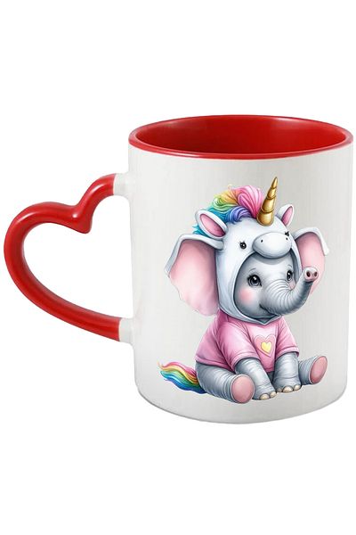 StoryGift Romania Mug with an elephant dressed as a unicorn, illustration, sweatshirt, for children, piece, With, STG.