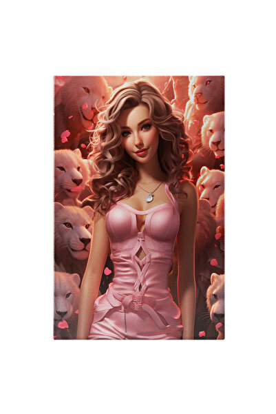 StoryGift Romania Tablou Canvas: Lovely Girl Fata Draguta In Decor De Feline ...