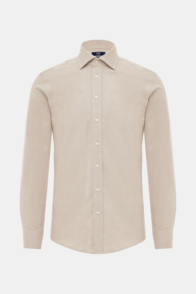 W Collection BEJ UZUN KOLLU GÖMLEK