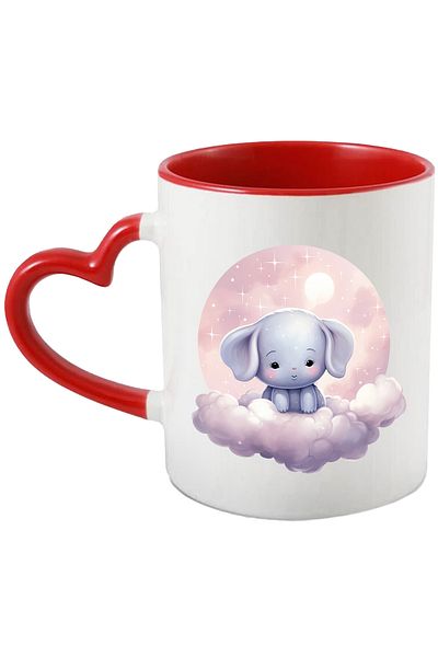 StoryGift Romania Mug with a tired and sleepy animal, illustration, full moon, clouds, time of, With,STG.