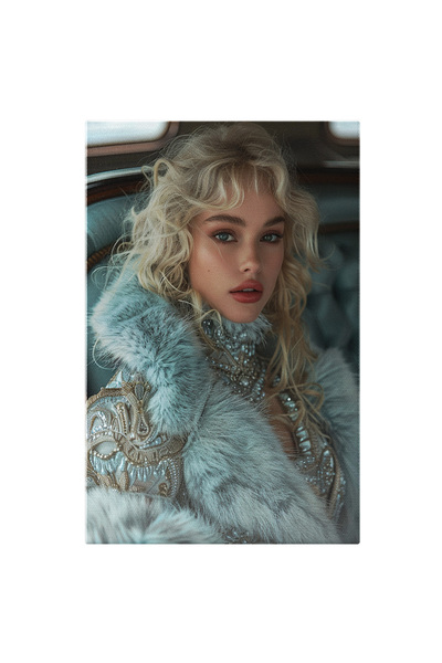 StoryGift Romania Tablou Canvas Opulența Și Rochia Strălucitoare Cu Blană A T...