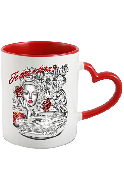 StoryGift Romania Cana Fata Old School Cu Masina Vintige Text Te Dau O Tura, ...