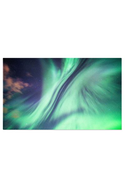 StoryGift Romania Tablou Canvas Imagine A Nordului Colorat Aurora Boreala, Intro Noapte Intunecata, Oferind O Sp
