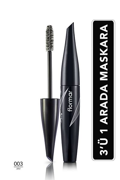 Flormar Volumizing 3 Effects in 1 Mascara (Black) - Spider Lash Mascara - 003 -8690604110667