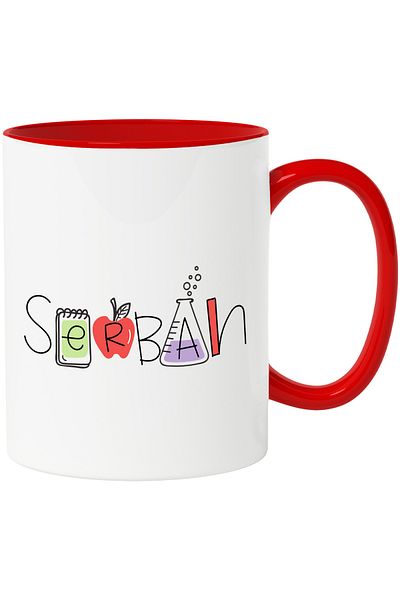 StoryGift Romania Mug With Serban's Name, and Funny Message, Curious, Sociable, Galagio, 330ml, Ceram, With,STG.