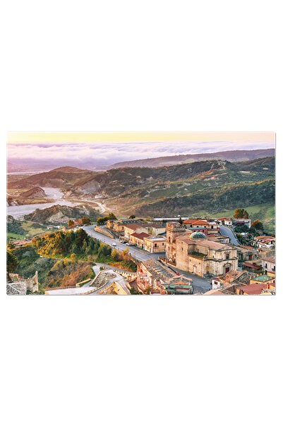 StoryGift Romania Tablou Canvas Rasarit Fantastic Peste Vechea Si Faimoasa Lo...