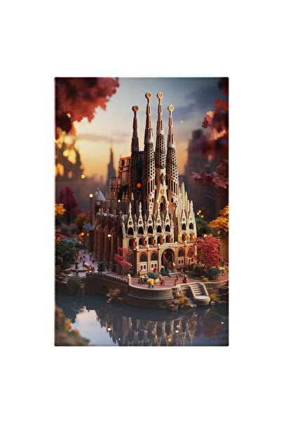 StoryGift Romania Tablou Canvas: View Macheta Mininatura Catedrala Inalta Rus...