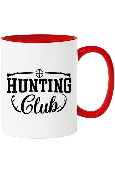 StoryGift Romania Mug for hunting enthusiasts with the text "Hunting club" - hunting club, With ,STG