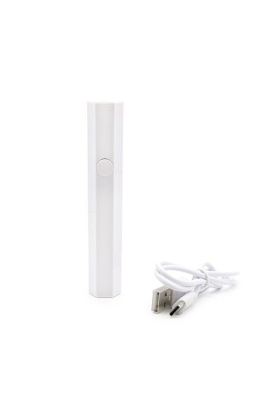 GIRLS CORNER Mini Lampa UV/LED White hexagonală , alb