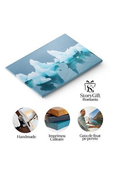 StoryGift Romania Tablou Canvas Iceberguri In Parcul National Skaftafell, Islanda, Iceberg, Natura, Peisaj 2448