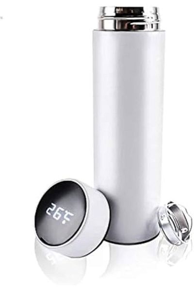 Others Smart Temperature Display Water Bottle, 500ml, LED Digital Screen, White