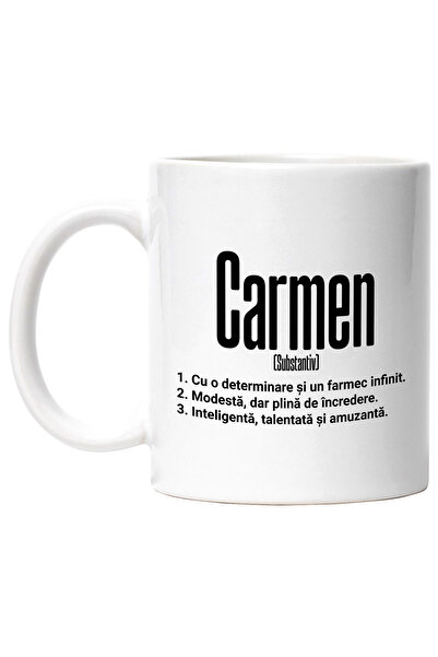 StoryGift Romania Cana Cu Numele Carmen, Si Mesaj Motivational, Determinare, ...