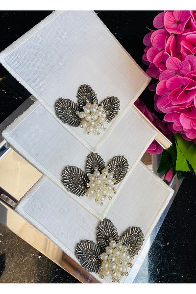 ELÇİÇEK HOME Presentation Napkin, Cocktail Napkin, Coffee Side Presentation Napkin 3 Pieces