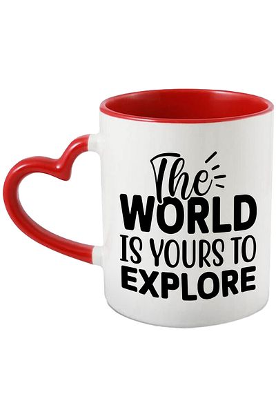 StoryGift Romania Mug with the message "The world is yours to explore" - the world is yours to explore, With ,STG.