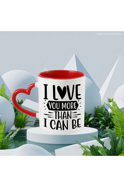 StoryGift Romania Mug for lovers who love their sweethearts immensely with Red Heart Handle, With,STG.