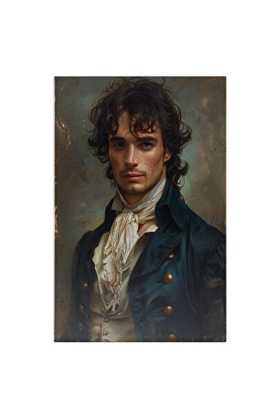 StoryGift Romania Tablou Canvas: Chip Tânăr De Prinț Cu Jabou Alb La Gât Și Costum- Artă Și Cultură Pictura Dig